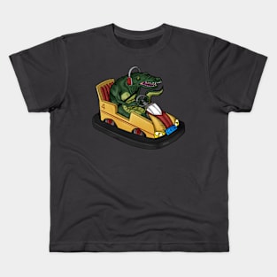 Crocodile in bumper car Kids T-Shirt